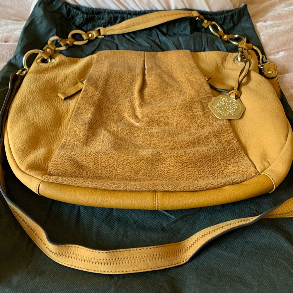 Vince Camuto suede and leather handbag